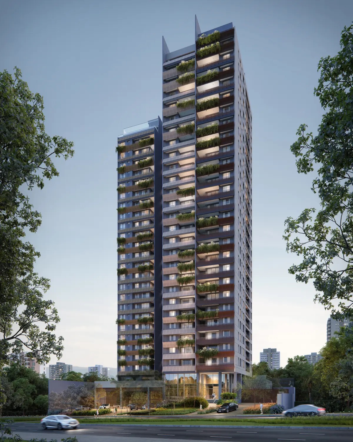 Render do Amaz Alphaville — projeto em colaboração com ACIA Arquitetos, para a CNL