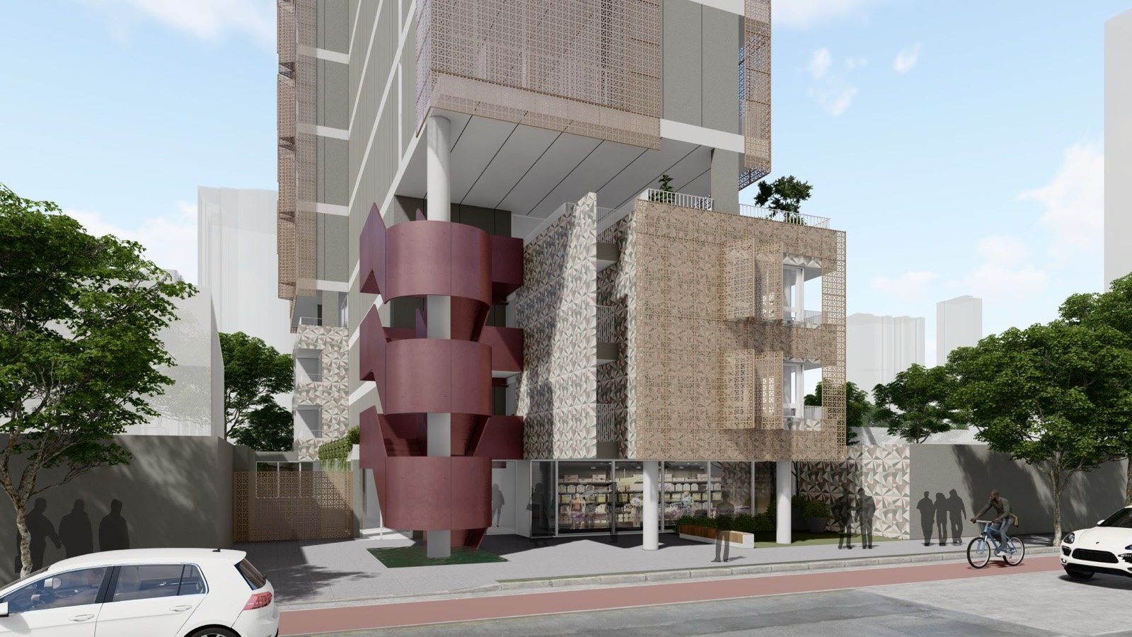Render do Ampli Vila Mariana — projeto em colaboração com ACIA Arquitetos, para a SPIN